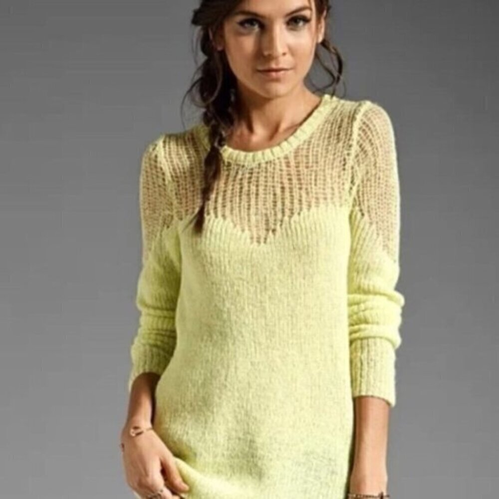 Free People Knit Sweater Lime Size XS